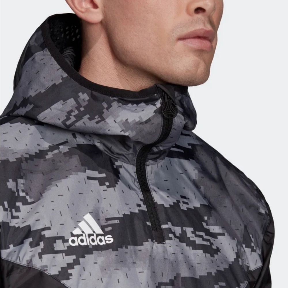 Adidas Black and Gray Camo Windbreaker NWT Size medium - Picture 14 of 16